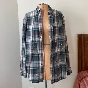 Distressed Oversize Flannel Vintage
